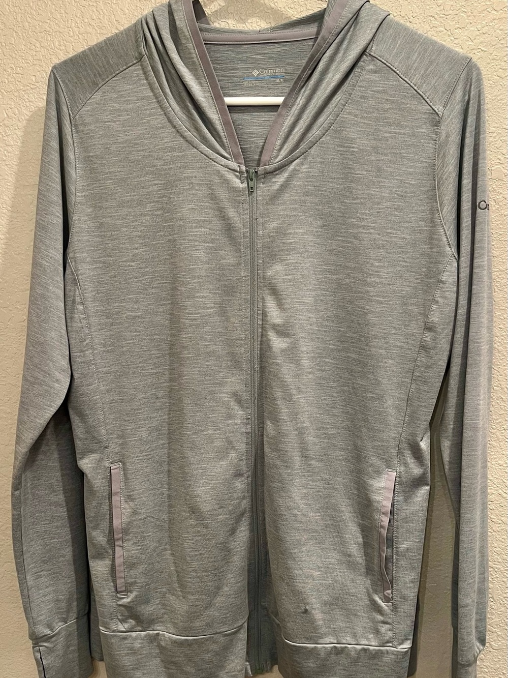 Columbia Heather Green Full-Zip Hooded Jacket